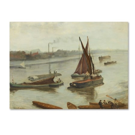 Whistler 'Grey And Silver Old Battersea Reach' Canvas Art,18x24